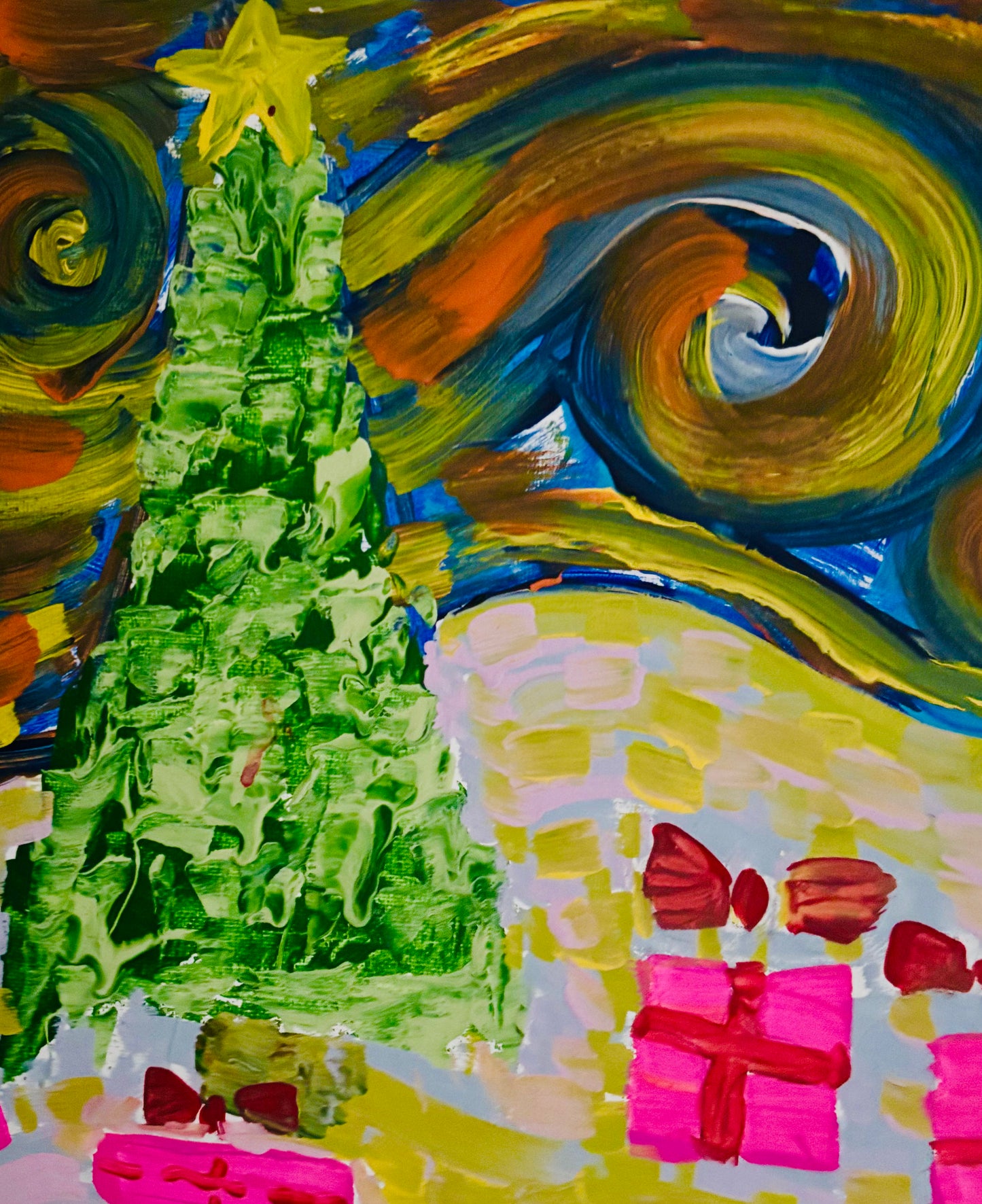 Starry Night Christmas Tree – 8×10 Art Kit