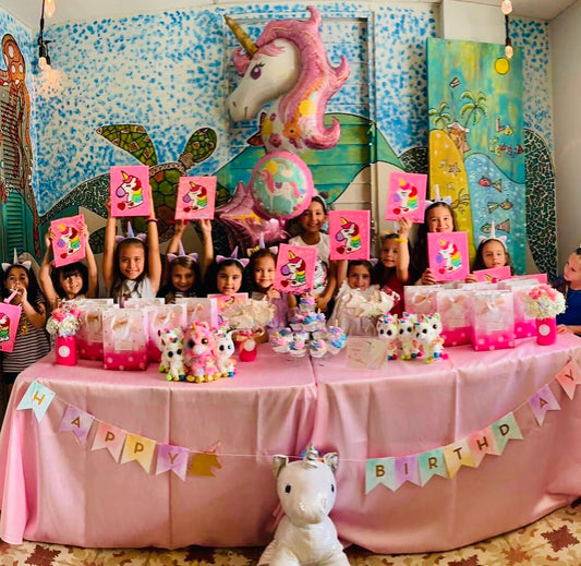 🦄 Unicorn Birthday Party – 10-Kit Art Bundle