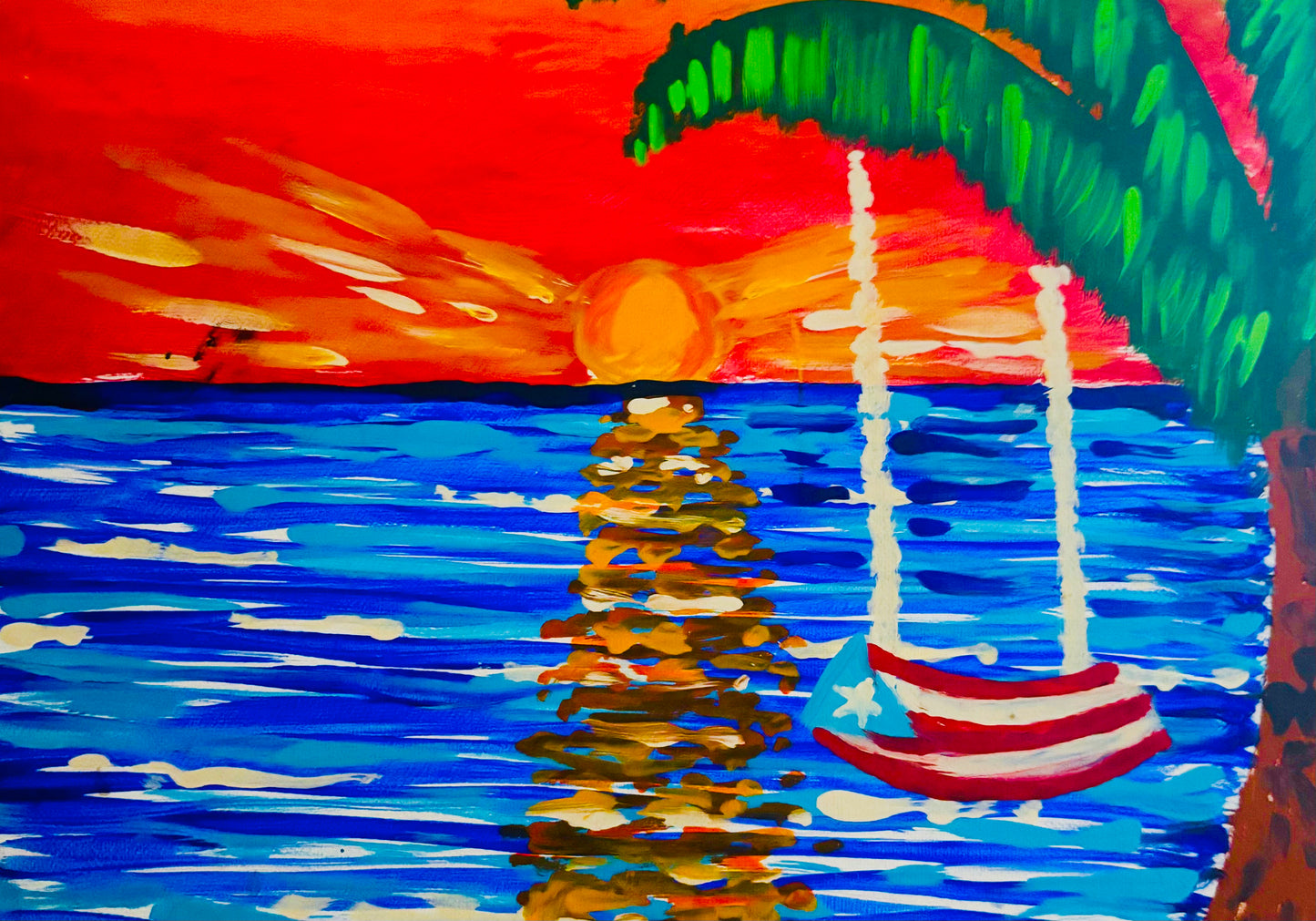 Puerto Rico Sunset Swing – 8×10 Art Kit
