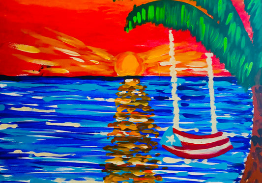 Puerto Rico Sunset Swing – 8×10 Art Kit