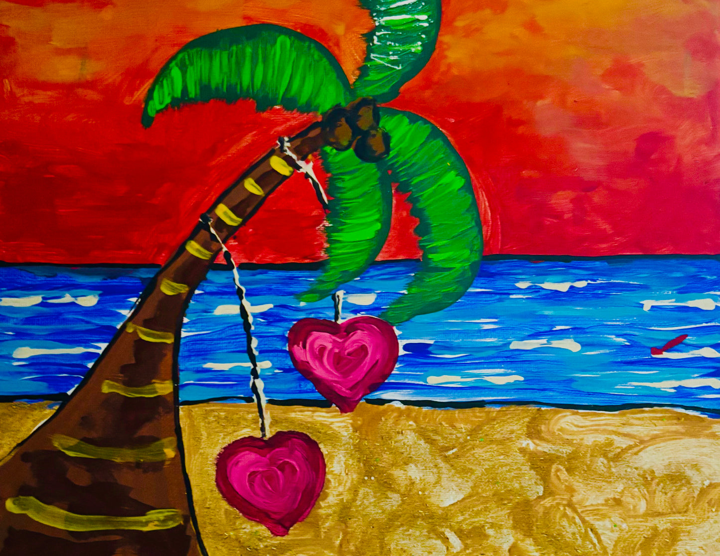 Hearts on the Beach – 8×10 Art Kit
